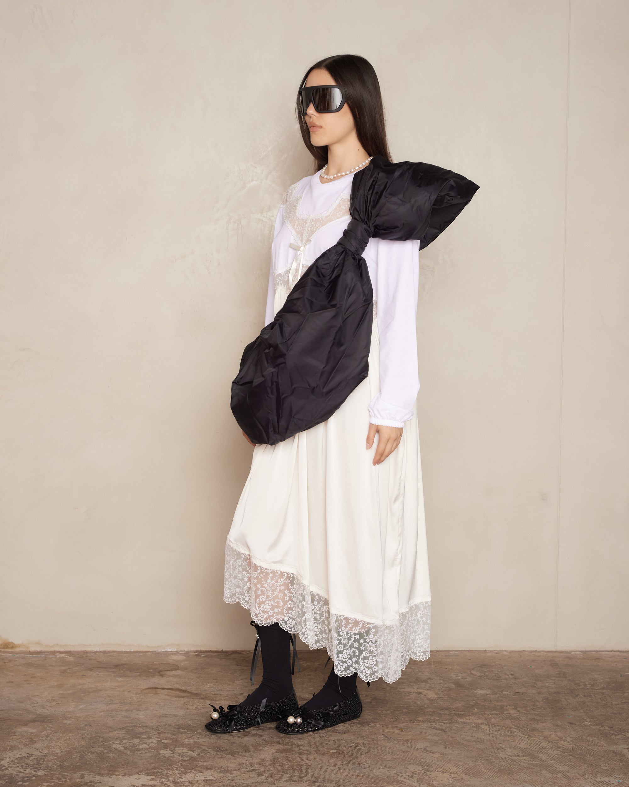 Simone Rocha Black Big Bow Crossbody Bag bag162 - DILETTANTE