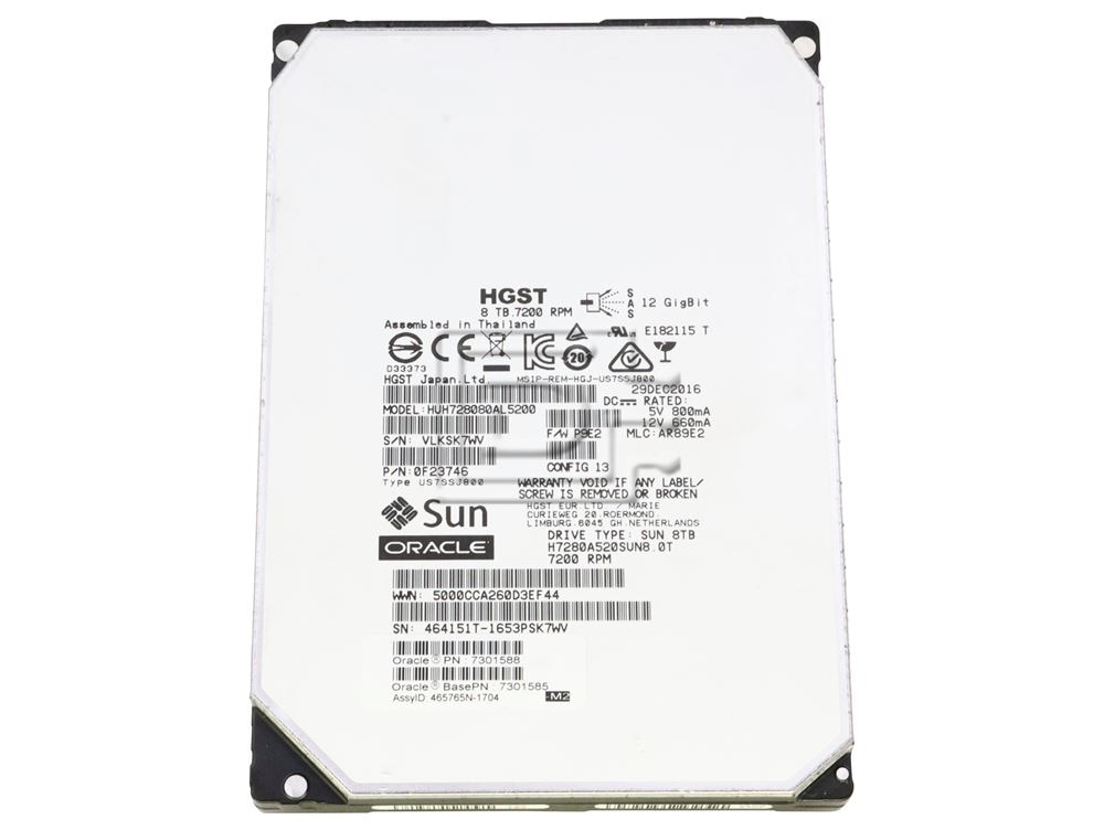 Hitachi Ultrastar He8 0F23268 / HUH728080AL5200 8TB SAS HDD