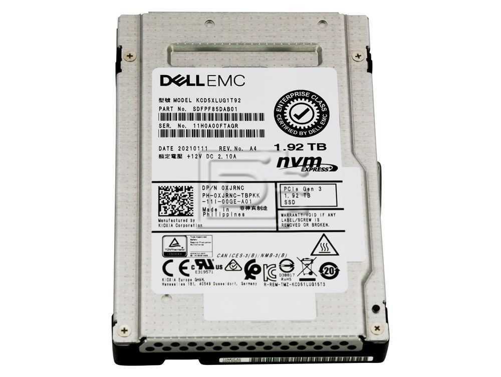Dell EMC 0XJRNC / Toshiba Kioxia KCD5XLUG1T92 / SDFPF85DAB01 CD5