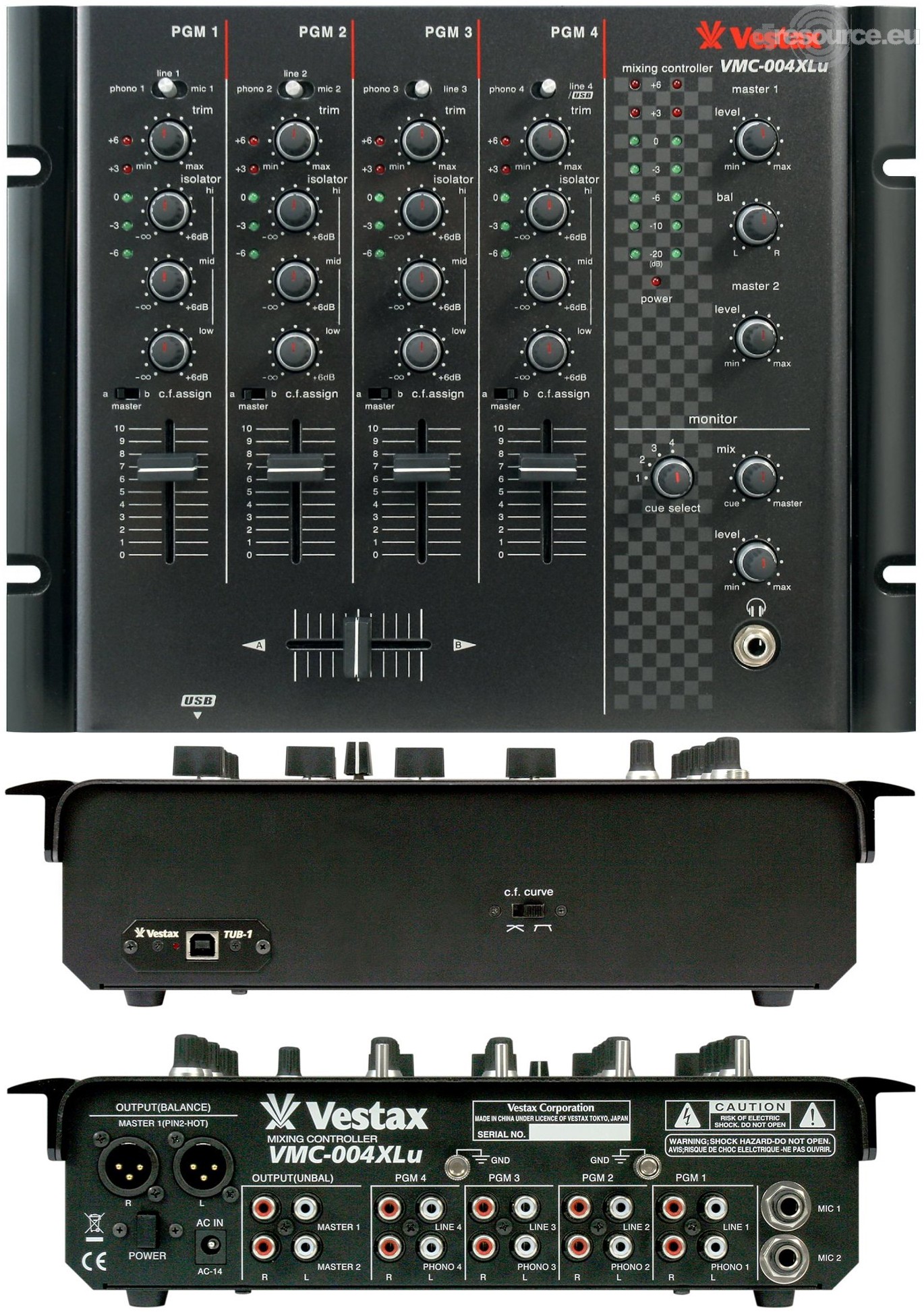 Vestax › VMC-004 XLU › Mixer - Gearbase | DJResource