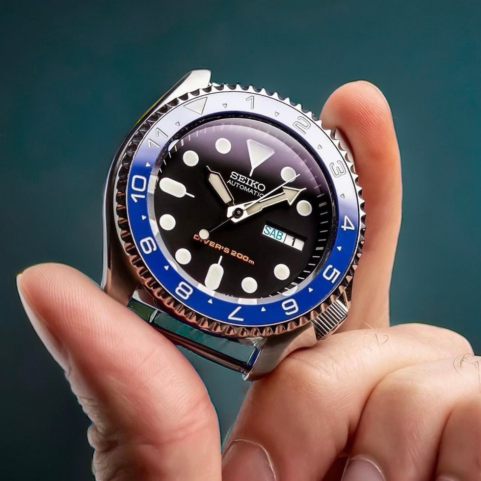 Ceramic Insert - SKX Dual Time Blue - DLW WATCHES