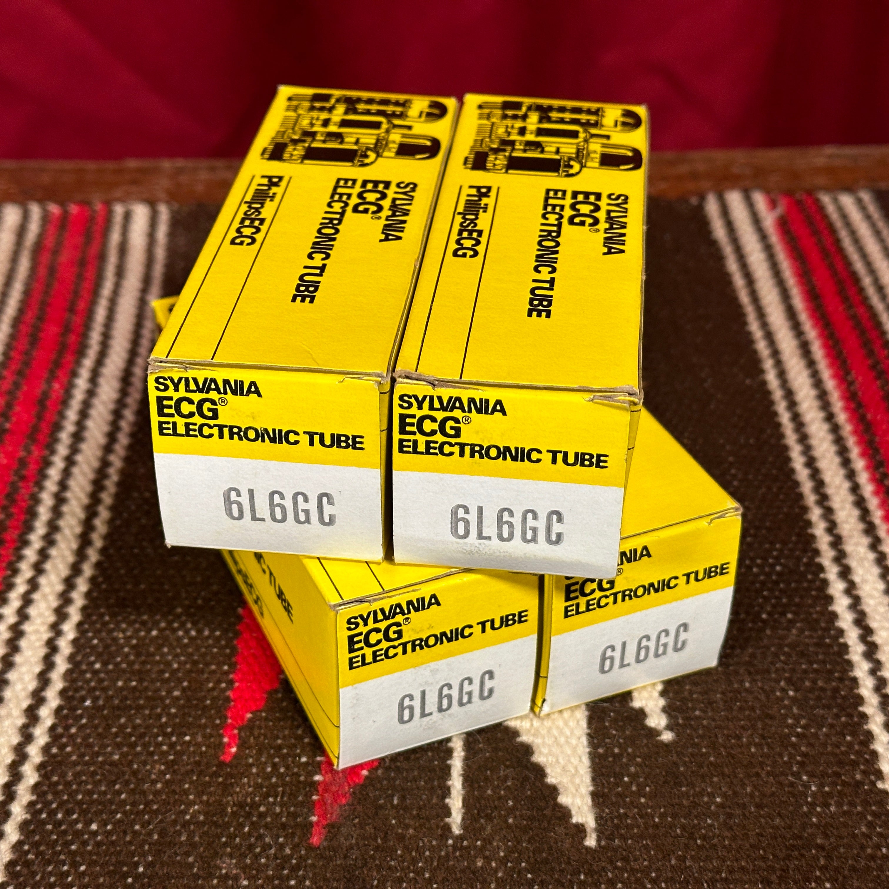 Vintage NOS Sylvania Philips ECG 6L6GC Amplifier Power Tubes
