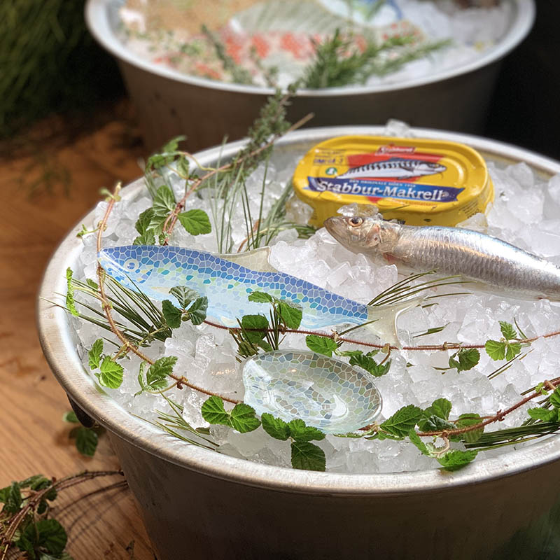 DULTON ONLINE SHOP | GLASS FISHERY PLATE SARDINE(SARDINE