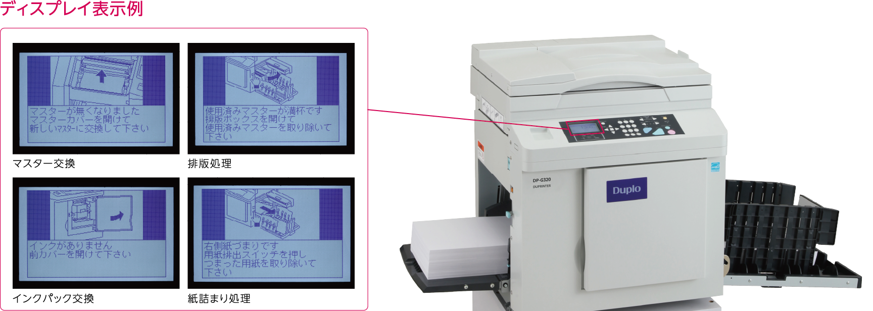 DP-G320｜同一原稿を印刷する｜製品情報｜デュプロ株式会社（大阪）