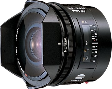 Minolta AF 16mm F2.8 FishEye A-mount lens info