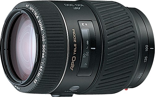 Minolta AF 100-300mm F4.5-5.6 D APO A-mount lens info
