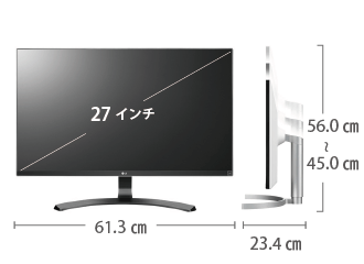 PC液晶モニター レンタル LG 4K IPSモニタ 27UL850-W 27型 ｜ e-タマヤ