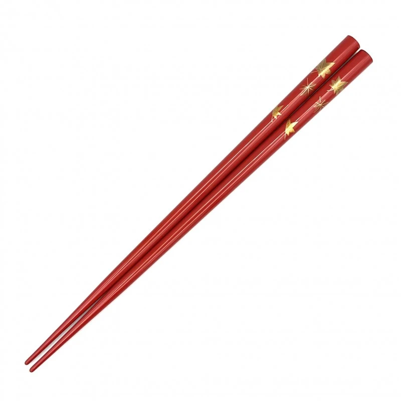 輪島塗 蒔絵箸 紅葉(朱) - お買い物｜日本最大級の箸の通販サイトなら