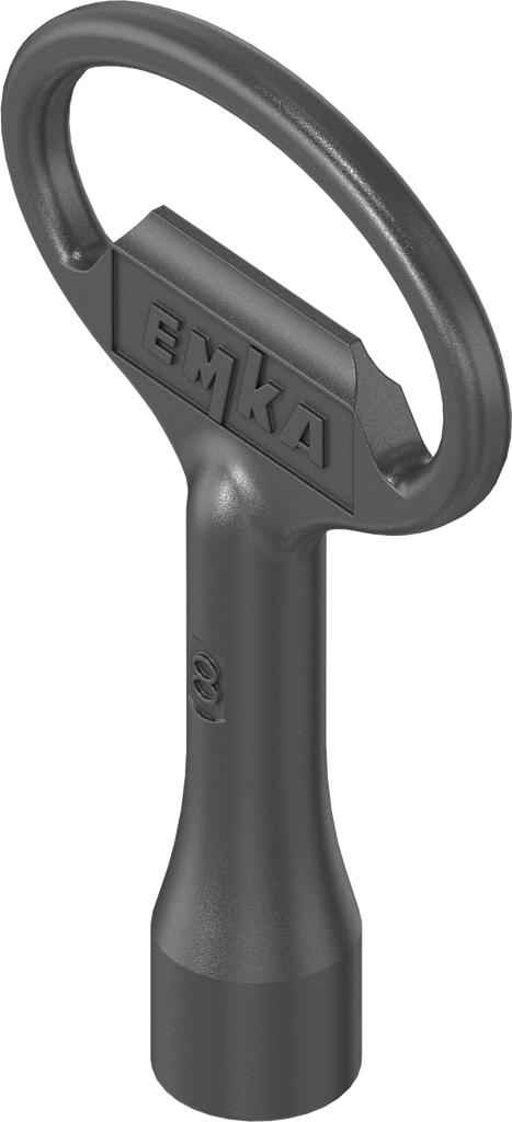 key for insert triangular 8, Zinc die black powder-coated; 1004-04
