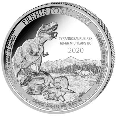 Buy 1 oz Silver Coin - Prehistoric Life - T-Rex - 2020 | Discover