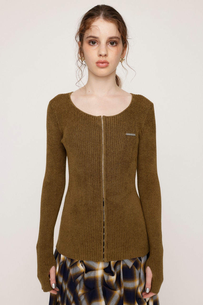 SLY | FRONT HOOK MOLE YARN トップス (ニット ) |SHEL'TTER WEBSTORE