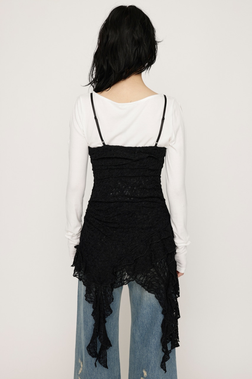 SLY | TUCKED LACE RUFFLE キャミソール (キャミソール ) |SHEL'TTER