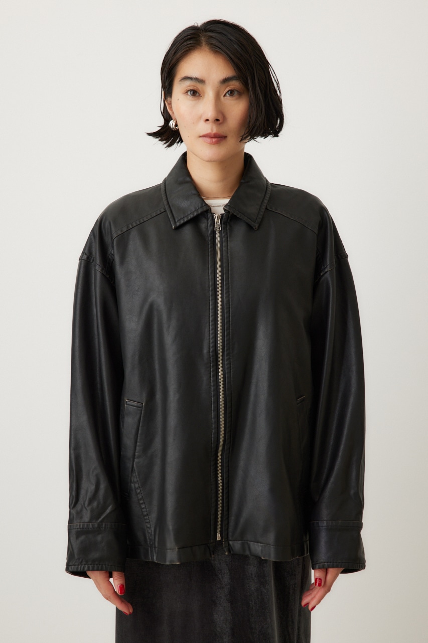 crie conforto | ヴィンテージライクレザージャケット (ジャケット