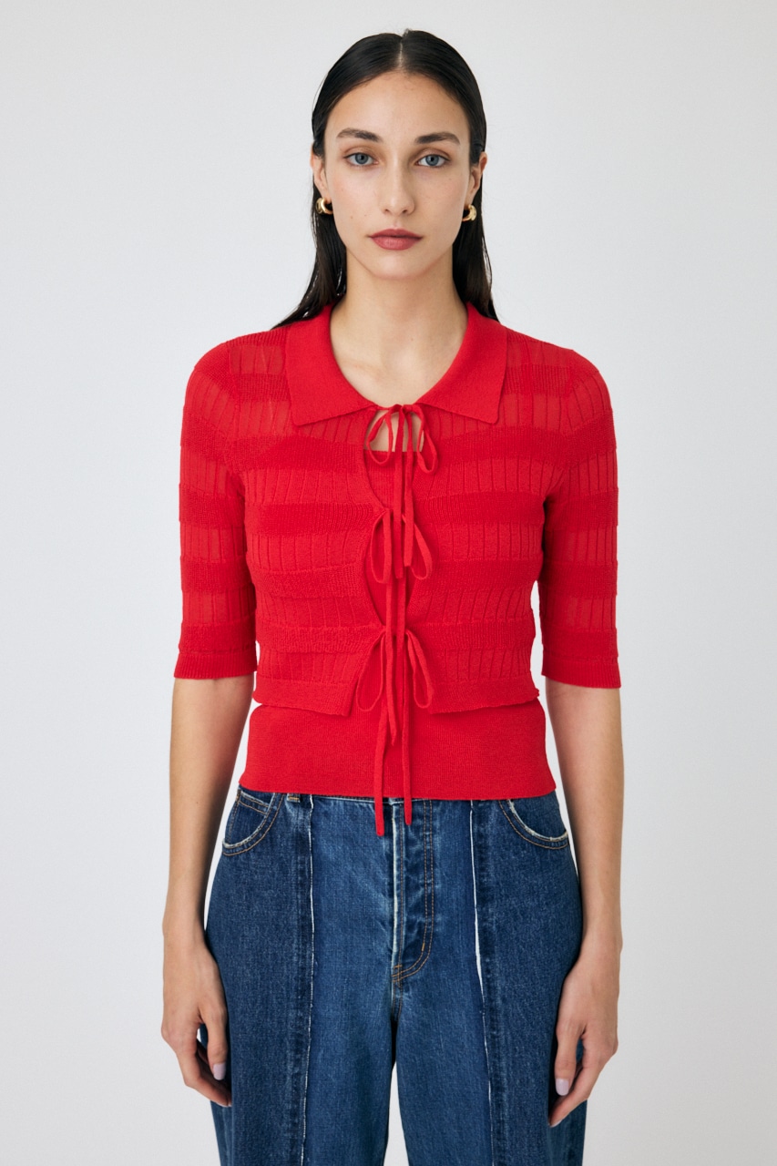 MOUSSY | KNIT CAMI & RIBBON シャツセット (ニット ) |SHEL'TTER WEBSTORE