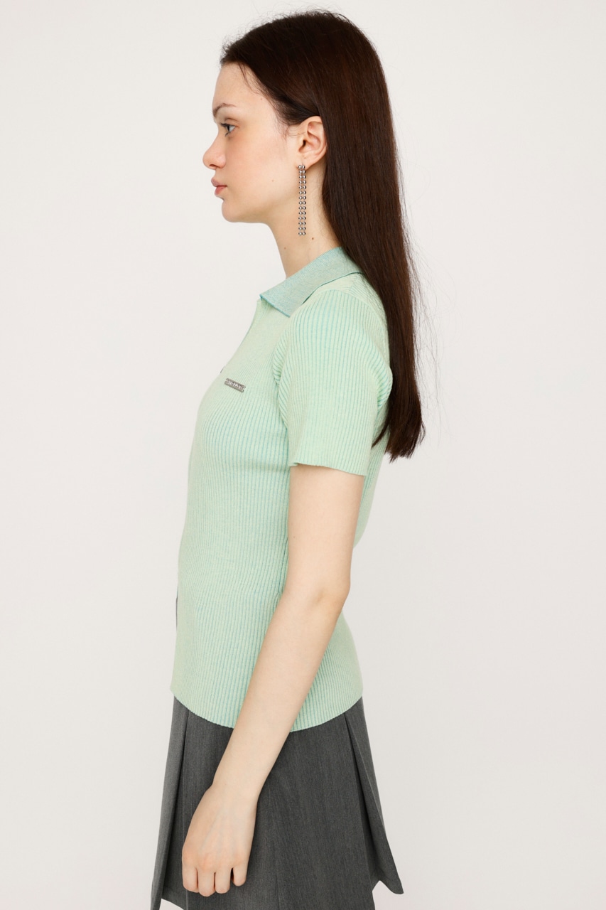 SLY | DUAL COLOR FRONT ZIP KNIT トップス (ニット ) |SHEL'TTER WEBSTORE