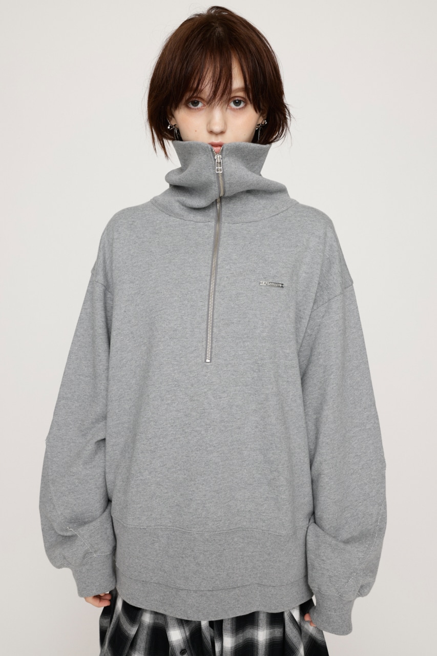 SLY | HALF ZIP LOGO OVER トップス (Tシャツ・カットソー(長袖