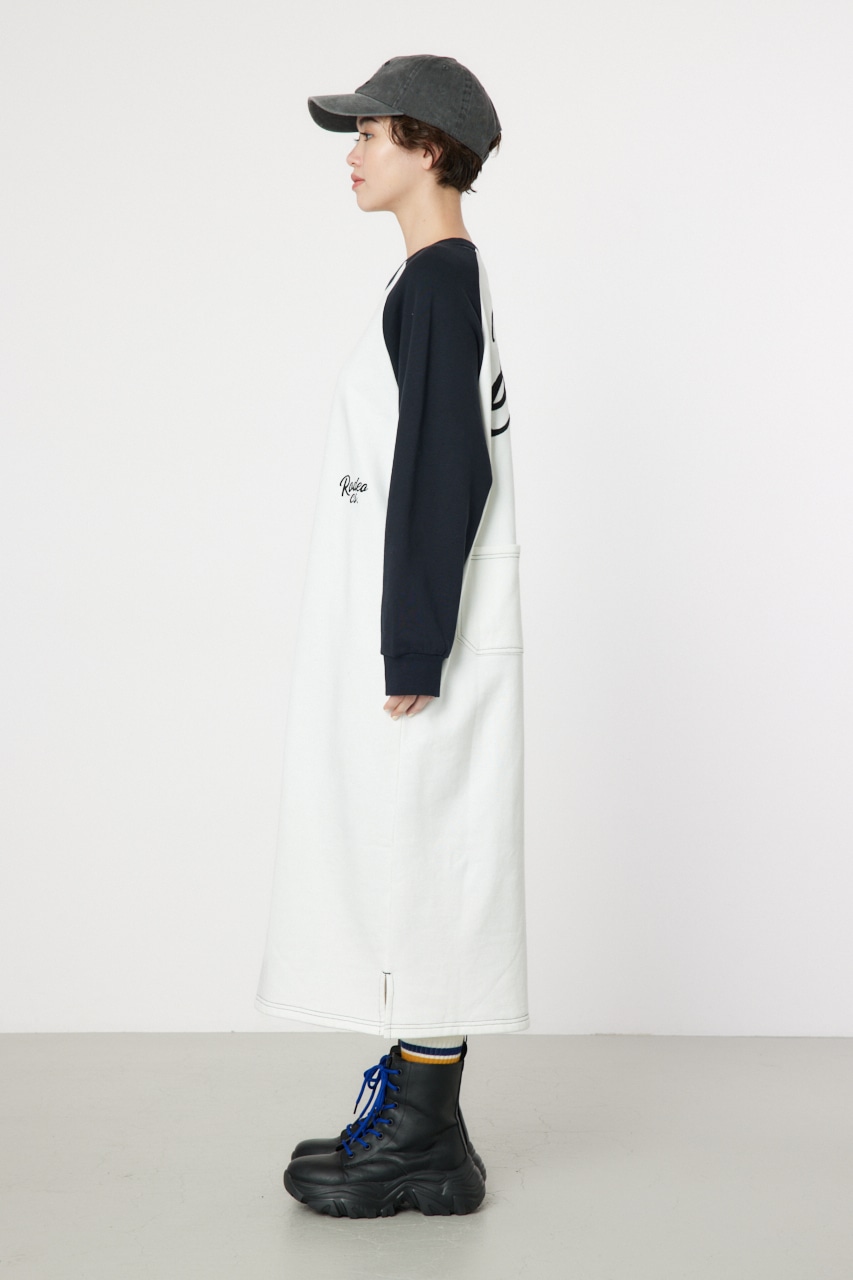 RODEO CROWNS WIDE BOWL | ラグランカラーステッチワンピース