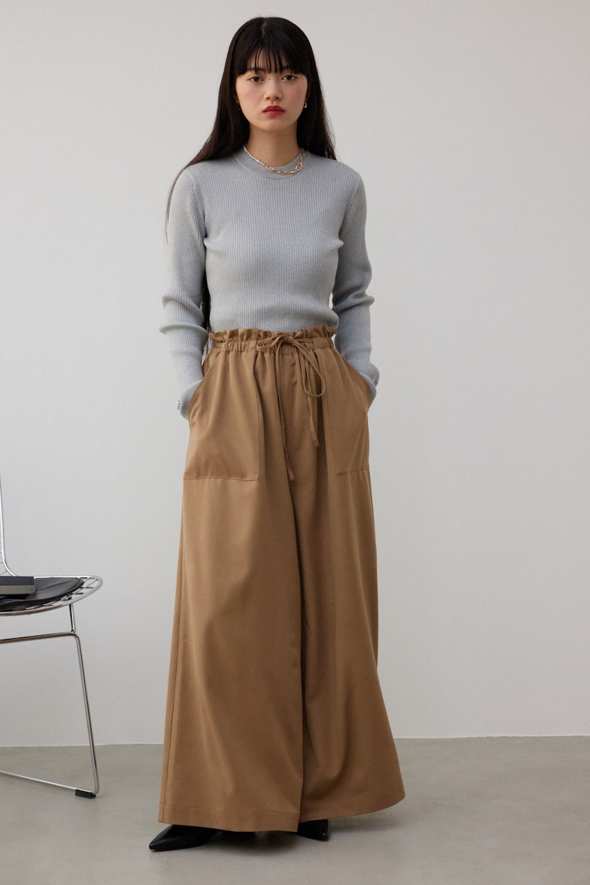 AZUL BY MOUSSY | ソフトタッチギャザーワイドパンツ (パンツ ) |SHEL