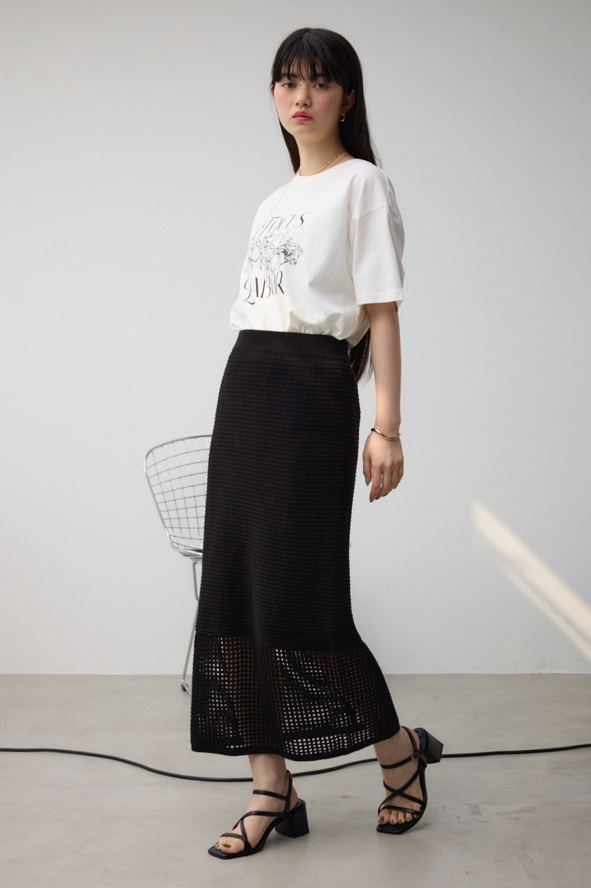 Misha&Puff マスタードニットフリルスカート フリルフリルニット