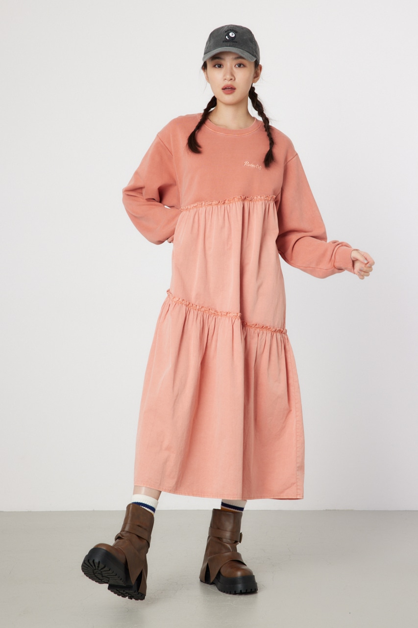 RODEO CROWNS WIDE BOWL | ピグメント布帛ドッキングワンピース