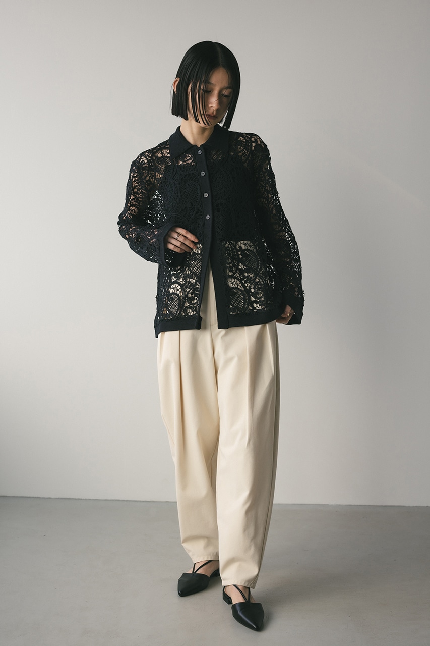 STYLEMIXER | クロシェレースニットシャツ (ニット ) |SHEL'TTER WEBSTORE