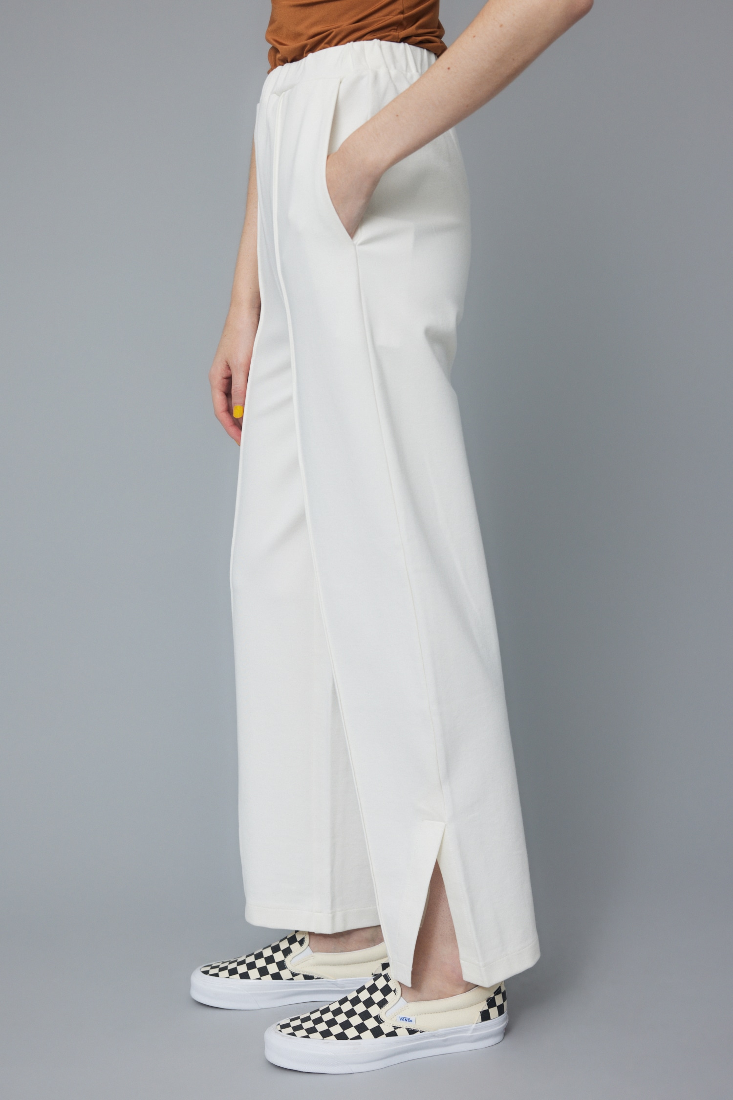 HeRIN.CYE | Ponte slit pants (パンツ ) |SHEL'TTER WEBSTORE