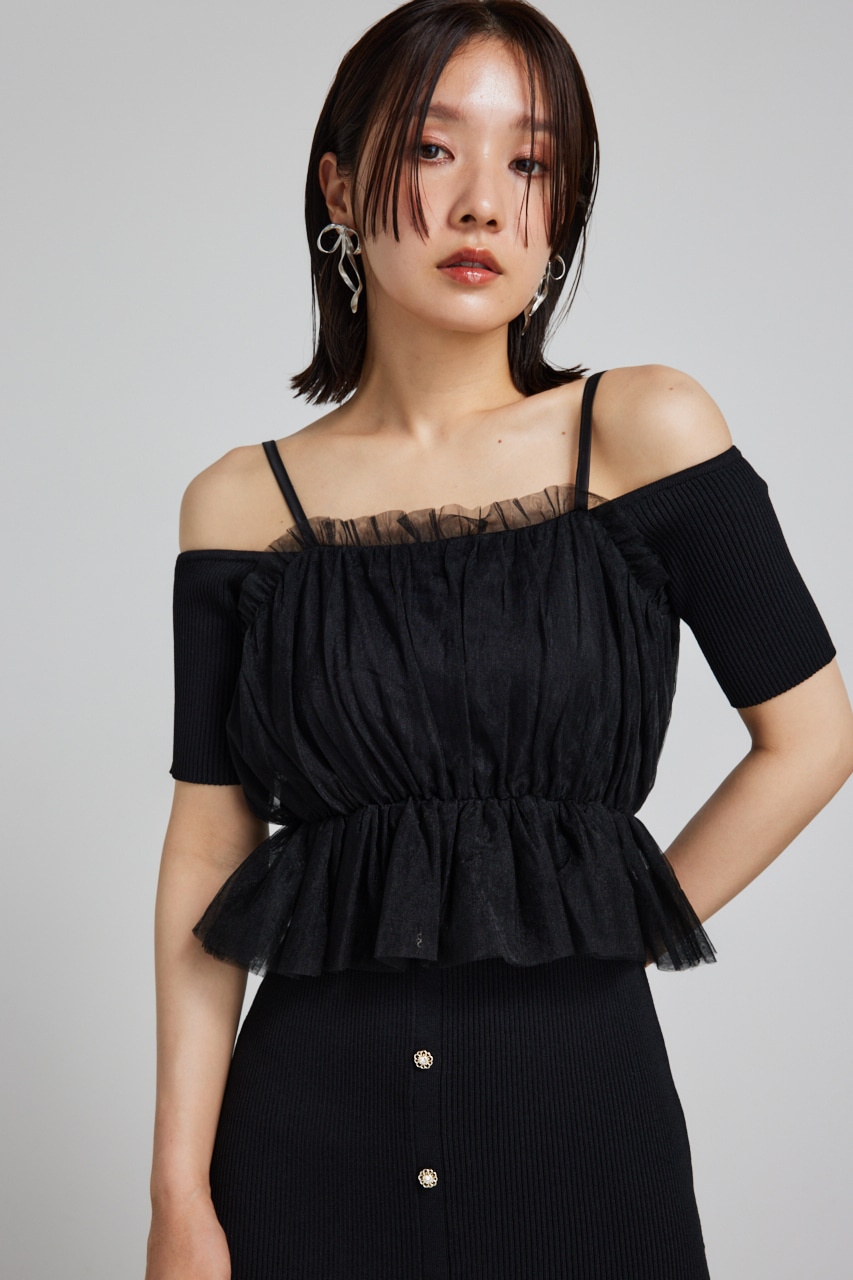 rienda | ビスチェセットタイトニットワンピース (ワンピース(ミニ