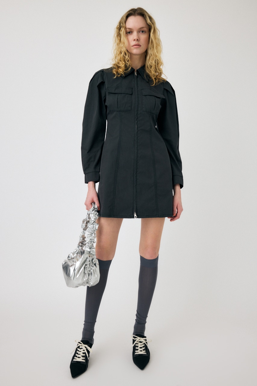 MOUSSY | PATCH POCKET ZIPUP ワンピース (ワンピース(ミニ