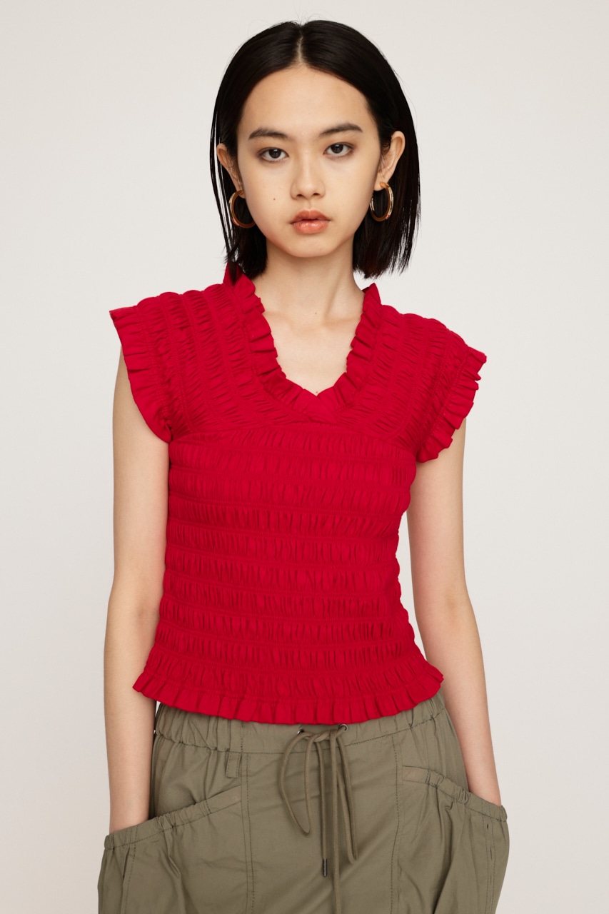 SLY | 2WAY SHIRRING BUSTIER トップス (タンクトップ ) |SHEL'TTER