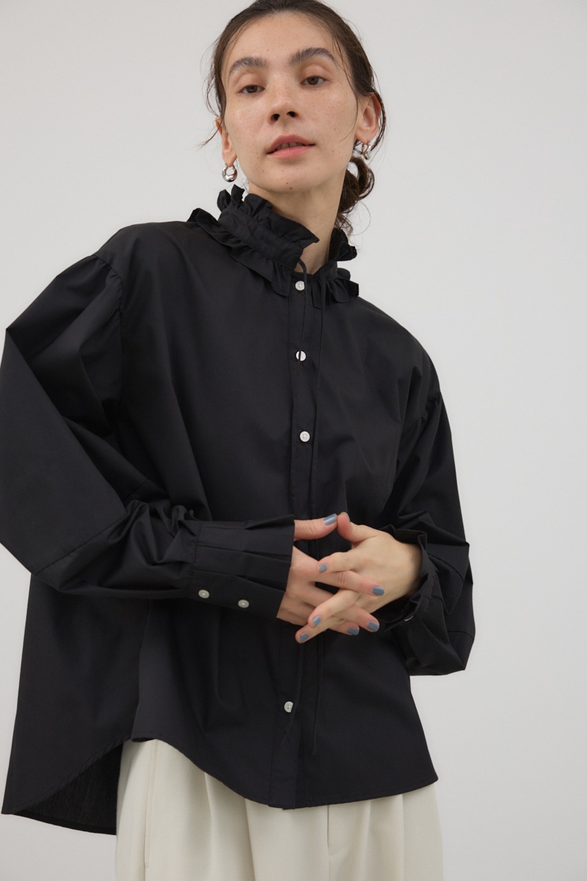 crie conforto | フリルスタンドカラーブラウス (シャツ・ブラウス