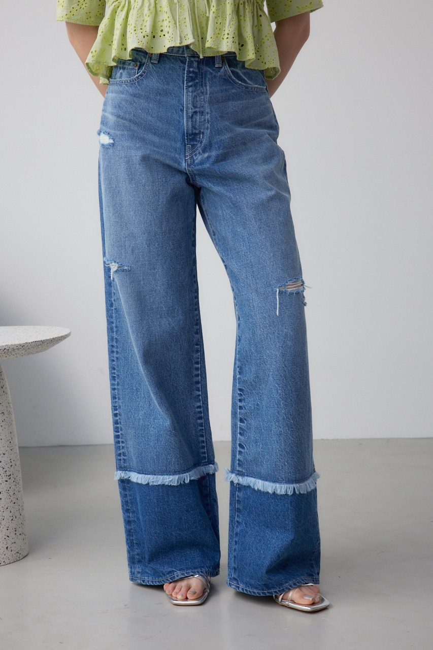 AZUL BY MOUSSY | AZUL DENIM スウィッチングバイカラーデニム (ワイド