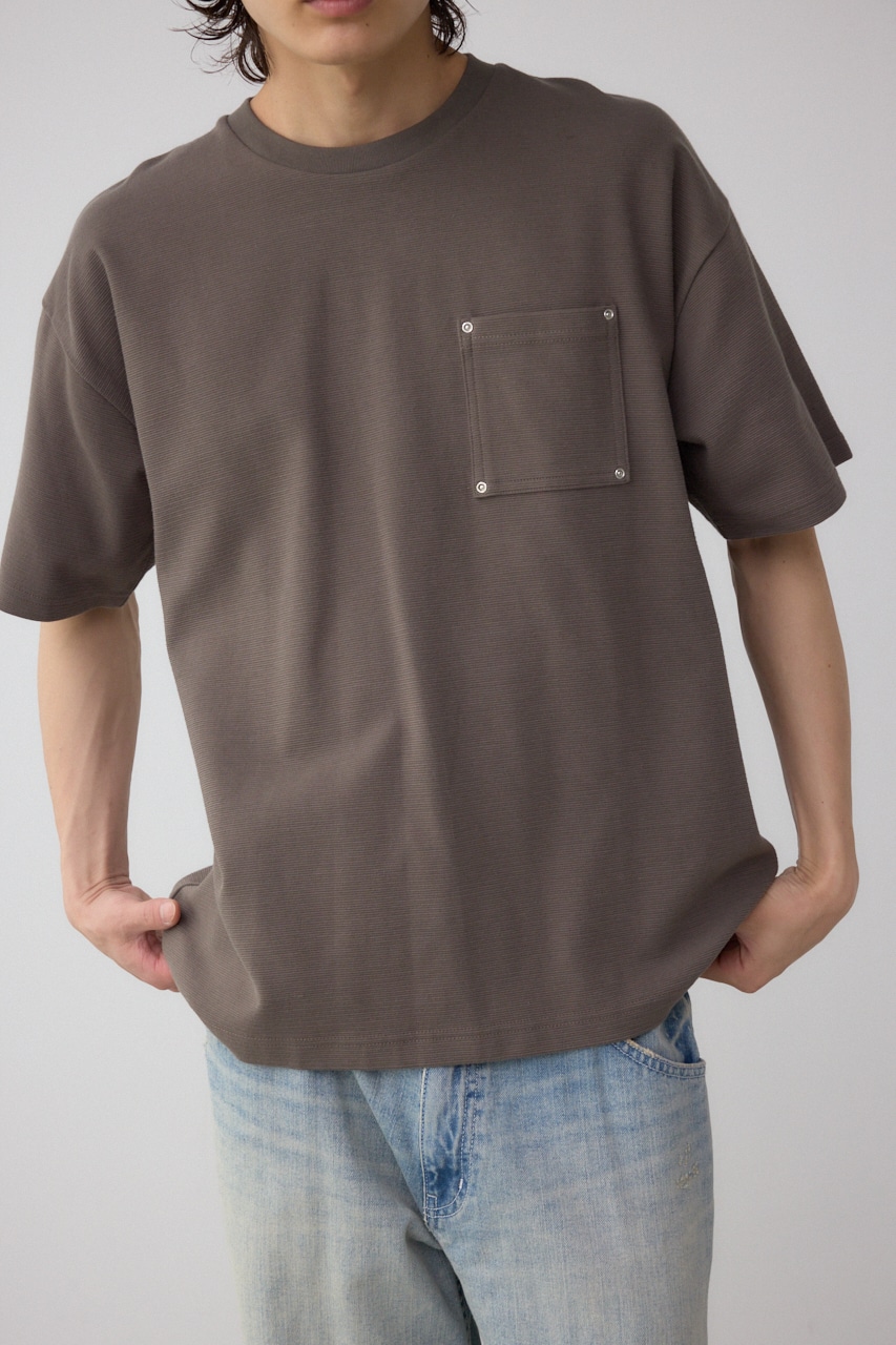 AZUL BY MOUSSY | スタッズポケットリップルTシャツ (Tシャツ