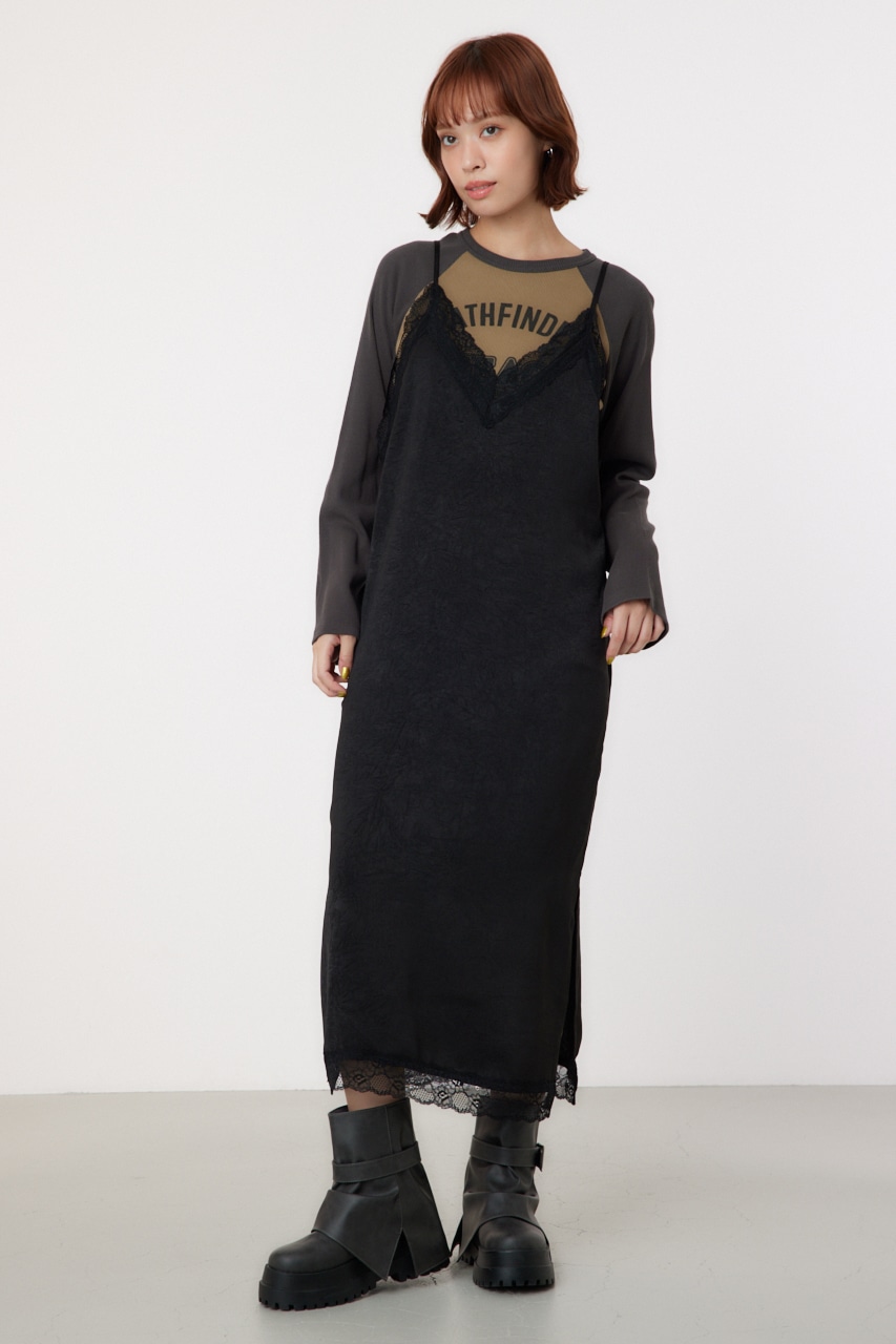 RODEO CROWNS WIDE BOWL | サテンレースキャミワンピース (ワンピース