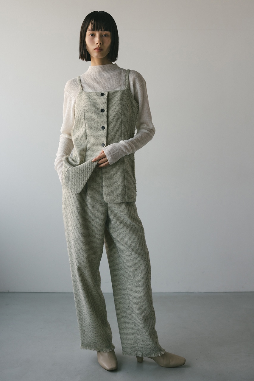 STYLEMIXER | フリンジツイードベスト (キャミソール ) |SHEL'TTER