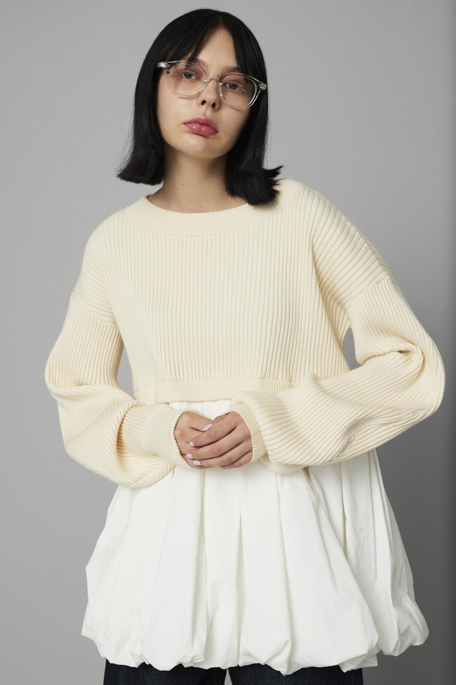 HeRIN.CYE | Tuck balloon knit tops (ニット ) |SHEL'TTER WEBSTORE