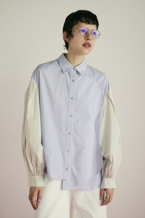 HeRIN.CYE | Wave motif big shirt (シャツ・ブラウス ) |SHEL'TTER