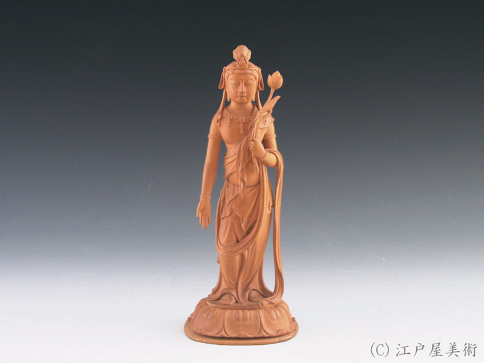 高村 光雲 木彫 観音 （共箱)