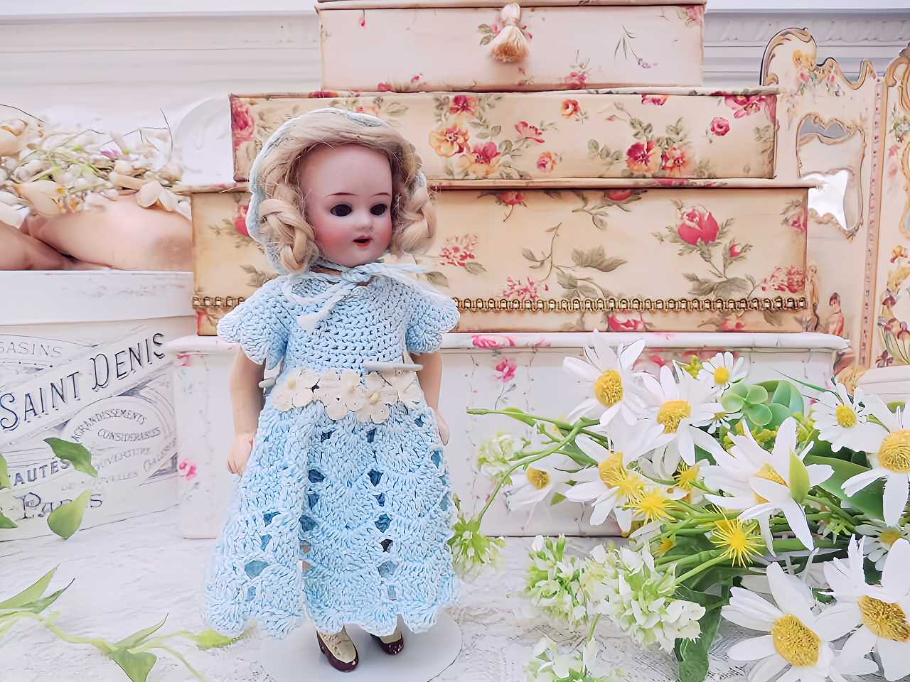 アンティーク ミニオネット ローズドレス 小さなお嬢様 ミニョネット