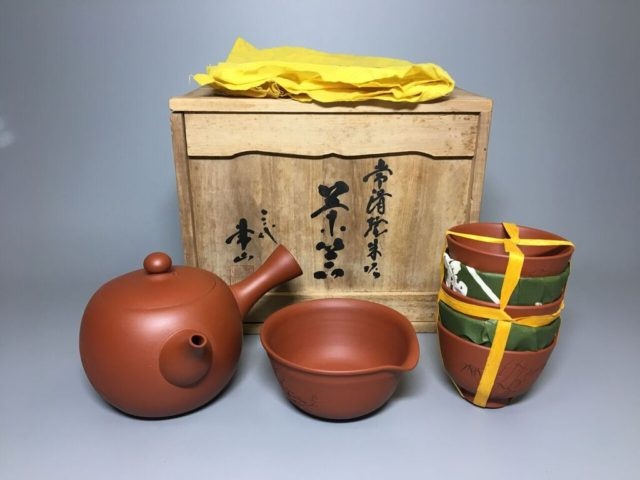 三代山田常山 朱泥煎茶器揃 買取参考価格 ｜骨董品買取 栄楽堂