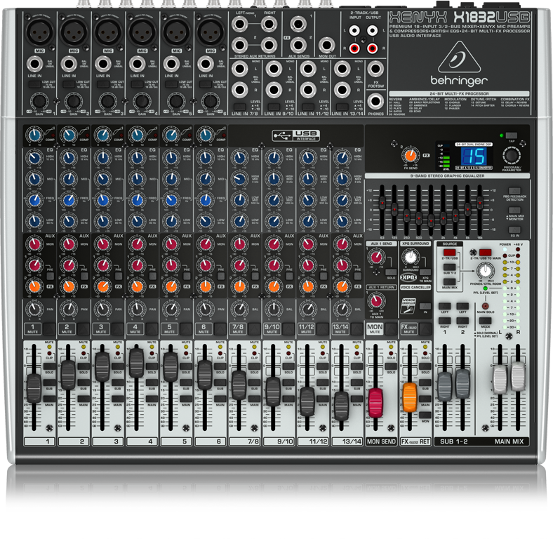 X1832USB XENYX - 製品一覧 - ベリンガー公式ホームページ
