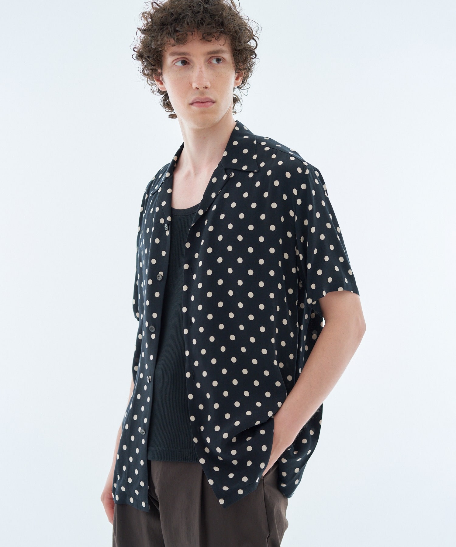 ESTNATION / ドット柄オープンカラーシャツ｜ESTNATION ONLINE STORE