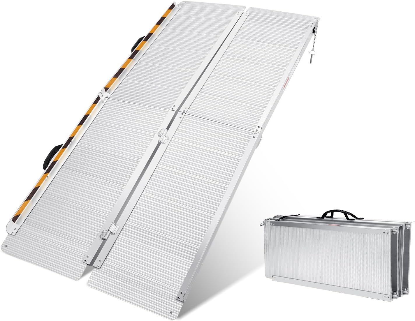 車椅子 スロープ 段差スロープ 長さ152cm*幅74cm 折りたたみ アルミ