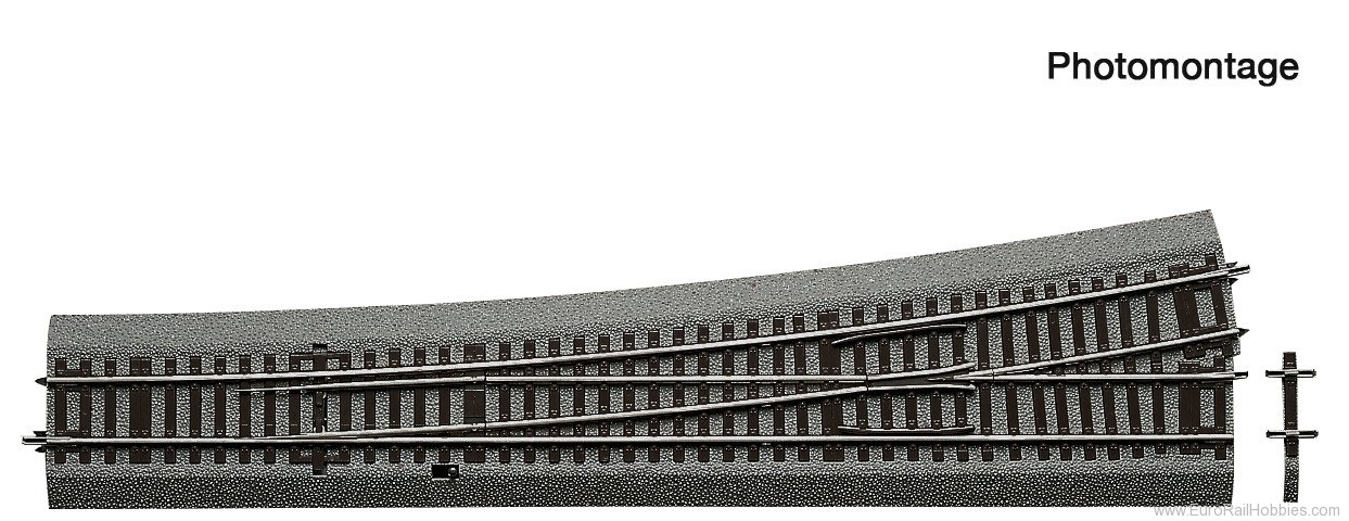 Roco 42582 HO Turnout Left WI 10 (RocoLine with Track