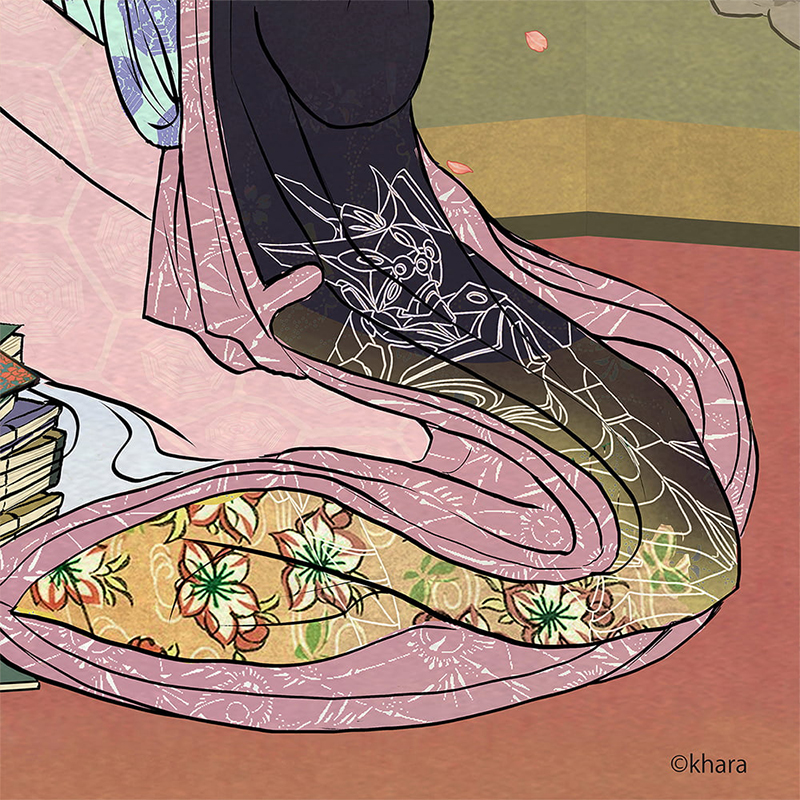 エヴァ浮世絵 箱根八里美人三画揃/マリ/共通マットカラー（版三