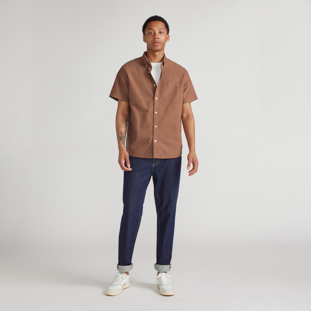 The Organic Short Sleeve Oxford Shirt | Carob Brown – Everlane