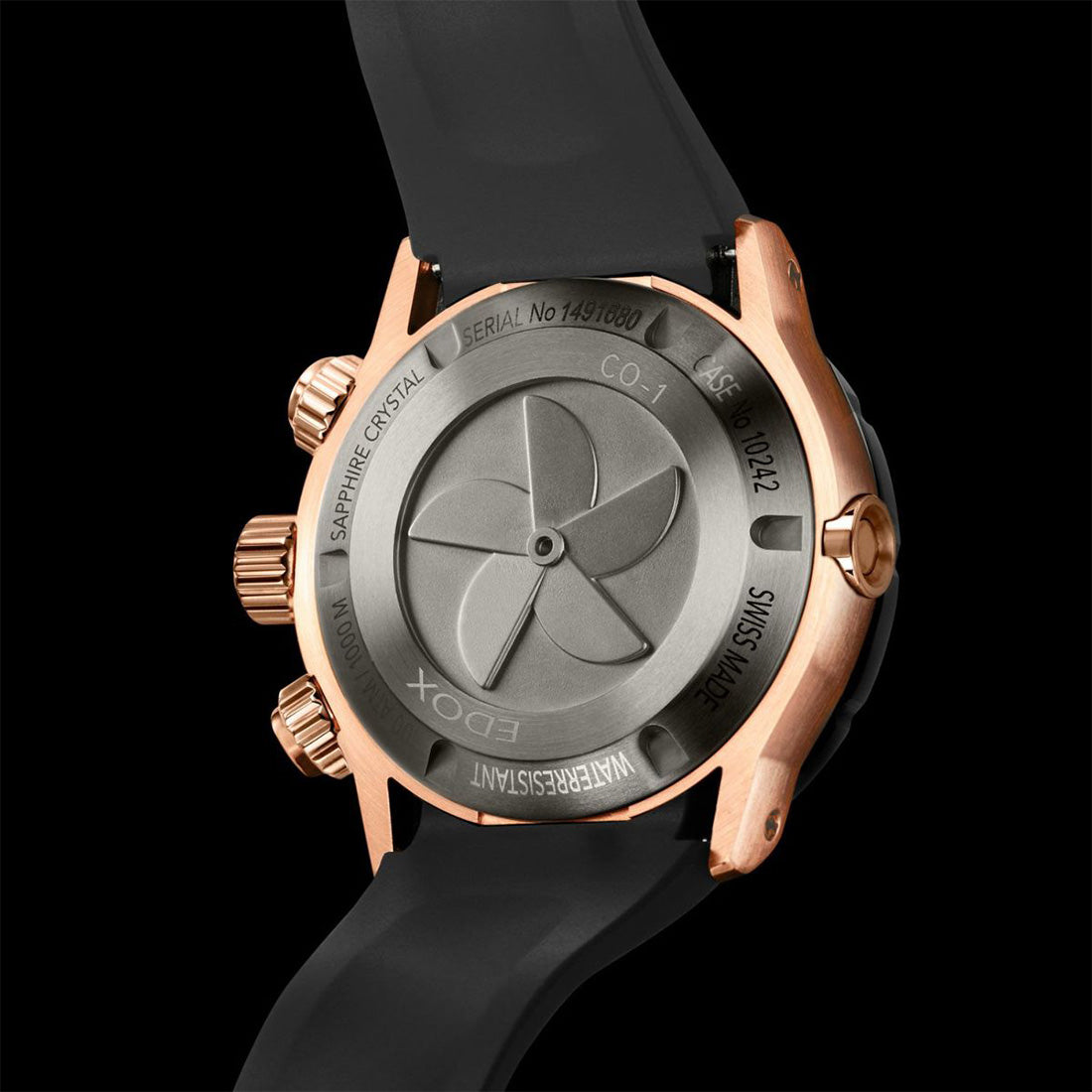 クロノオフショア1 クロノグラフ 10242-TINR-NIR｜エドックス