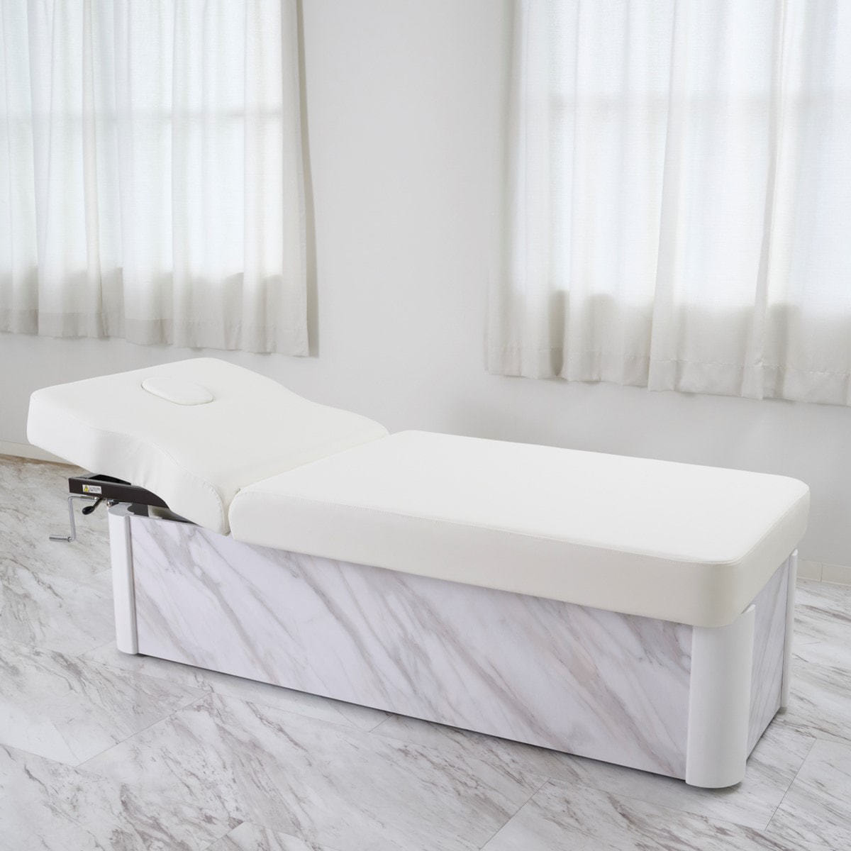 オリエンタル スパベッド【LUSSO（ルッソ）】大理石調ホワイト（手動