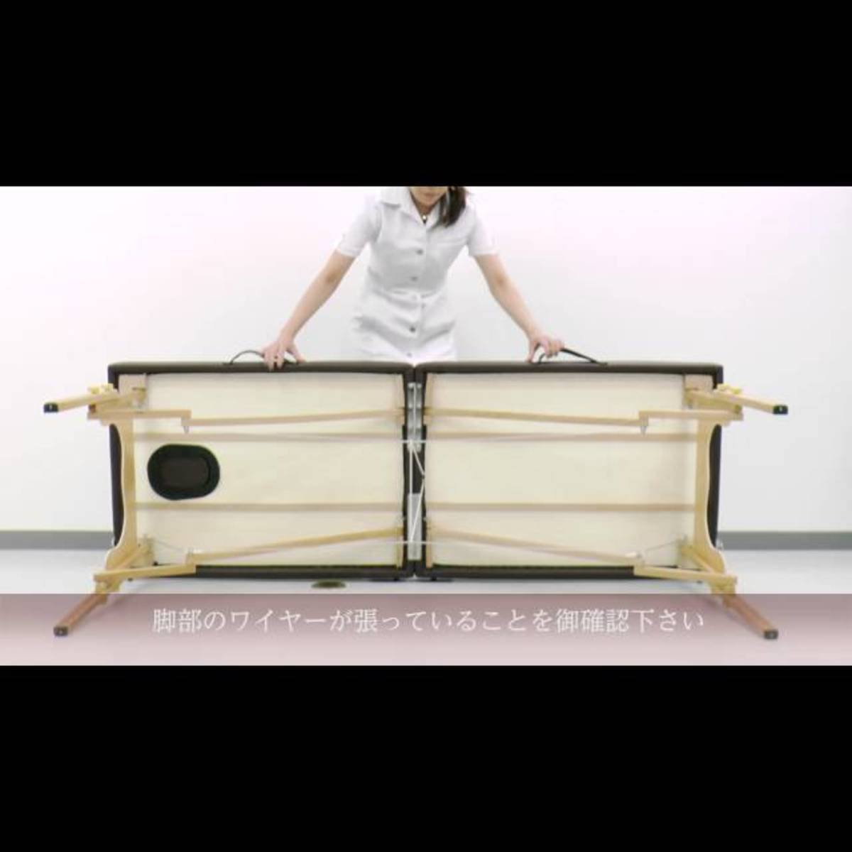 軽量木製折りたたみベッド EB-03（キャリーバッグ付）（ダークブラウン