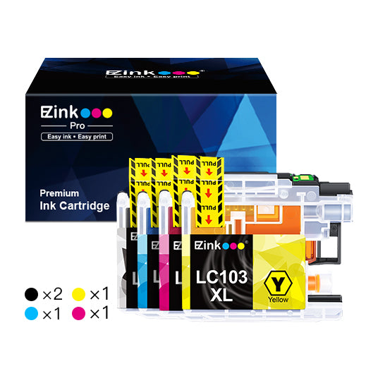 Brother LC-103XL LC103XL Compatible Ink Cartridge (5 Pack) | E-Z Ink