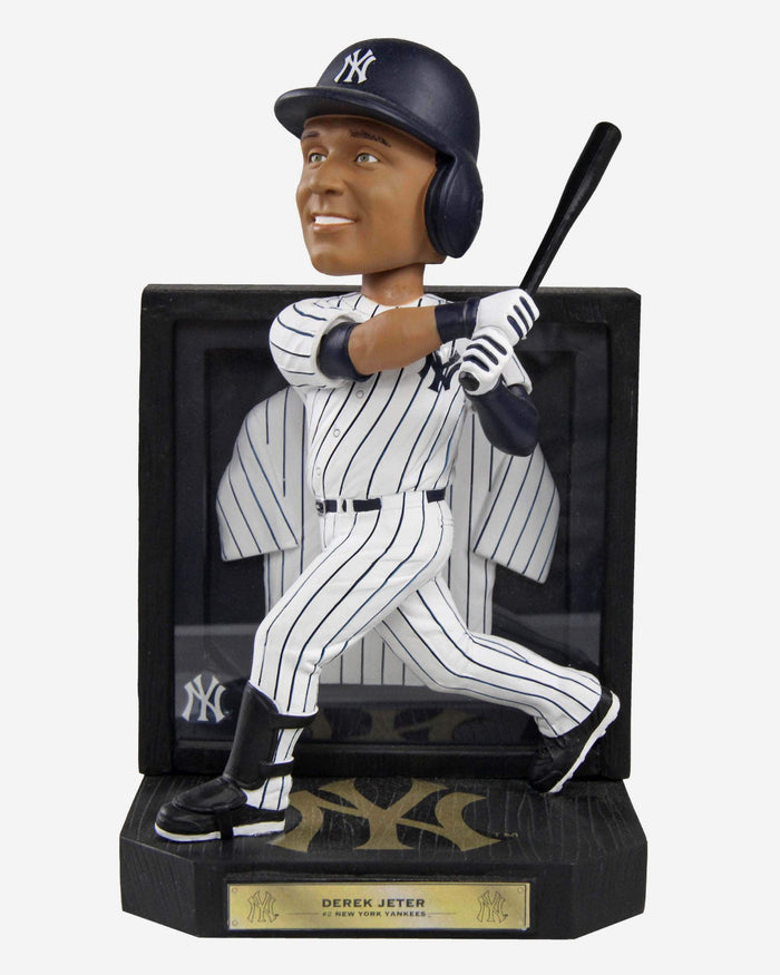 Derek Jeter New York Yankees Framed Showcase Bobblehead FOCO